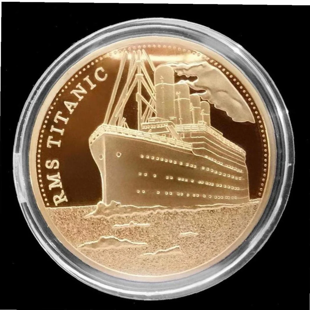 Moneda Conmemorativa Titanic Bitcoin BTC Artes Regalos Decoración Hogar