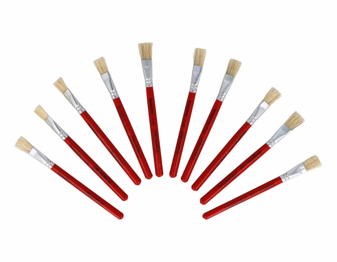Pinceles cerda Plano Especial Cola 12cm 10u