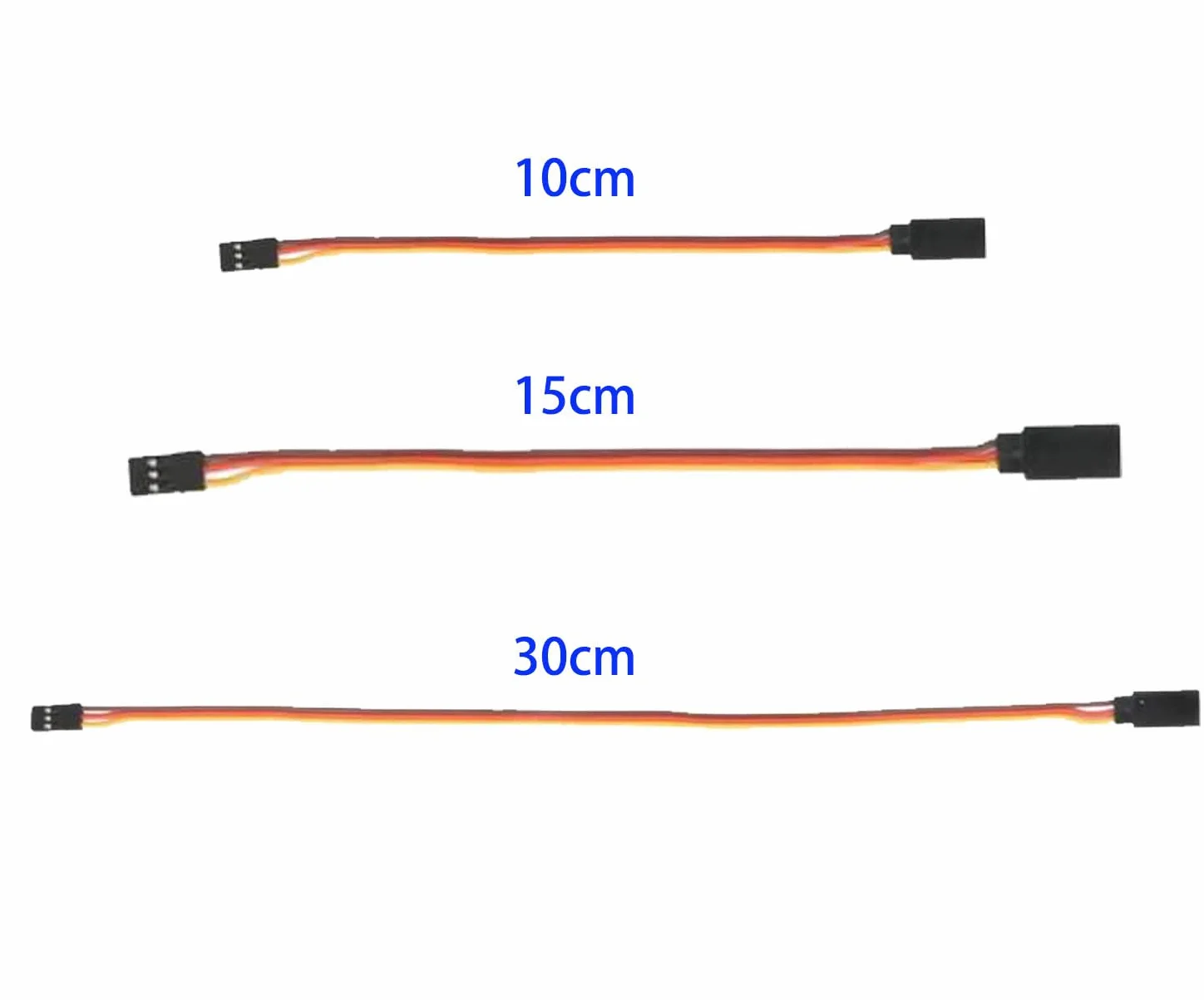 40 Piezas Servo Cable de Extensión Hebilla Lateral Clip Azul para RC Avión Helicóptero + 12 Piezas Cable Y Divisor
