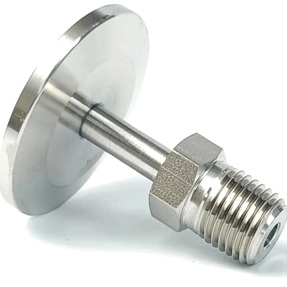 Conector de tubería de acero inoxidable SUS316L, 1 pieza, KF/NW 40 a 1/4" NPT hembra