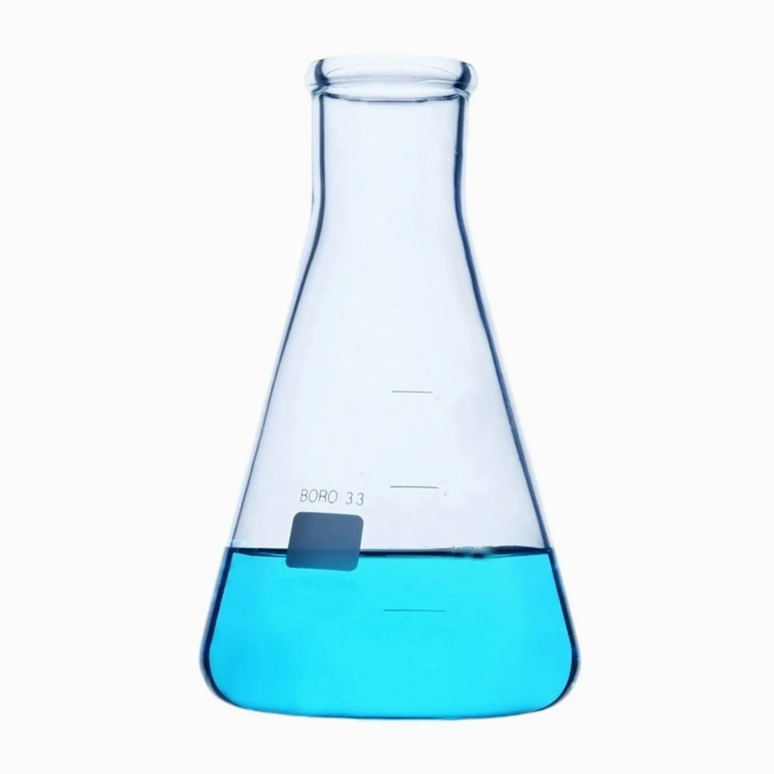 Matraz Graduado de Vidrio borosilicato, Matraz Erlenmeyer de Vidrio, borosilicato, Resistencia a la Temperatura, Equipo de Laboratorio(2000ml)