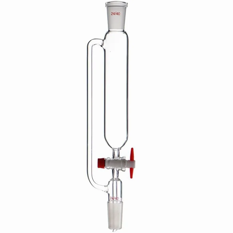 Embudo de vidrio de laboratorio de presión constante de 10 ml a 1000 ml con tapón de PTFE - Embudo de separación cilíndrico de goteo for uso en laboratorio(500ml 24x24)