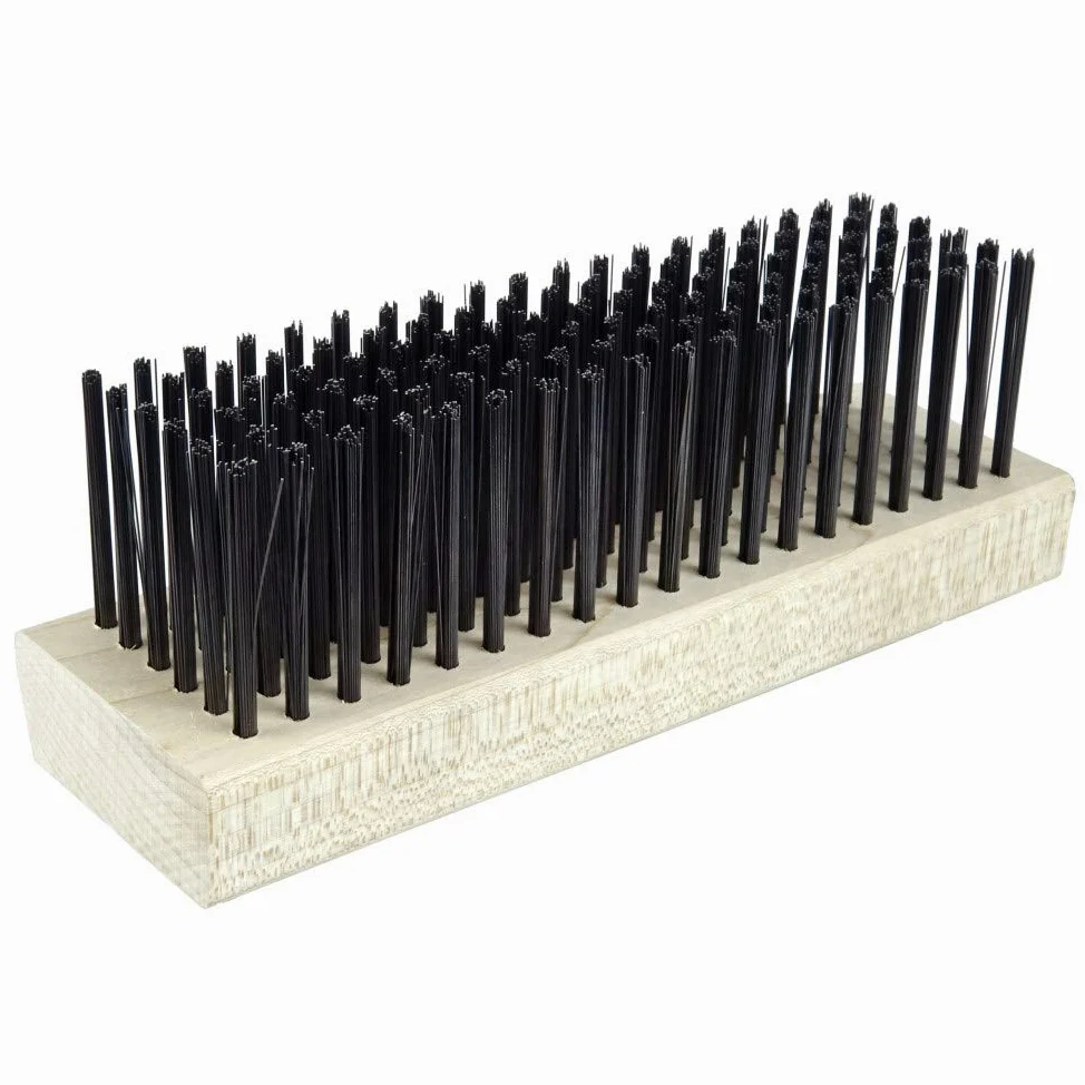 Weiler 44067 Tamaño de alambre de 0.01 pulgadas, tamaño de bloque de 7-1/4 pulgadas x 2-1/4 pulgadas, 6 x 19 No. de filas, relleno de cara plana, cepillo para arañazos tipo bloque, fabricado en los
