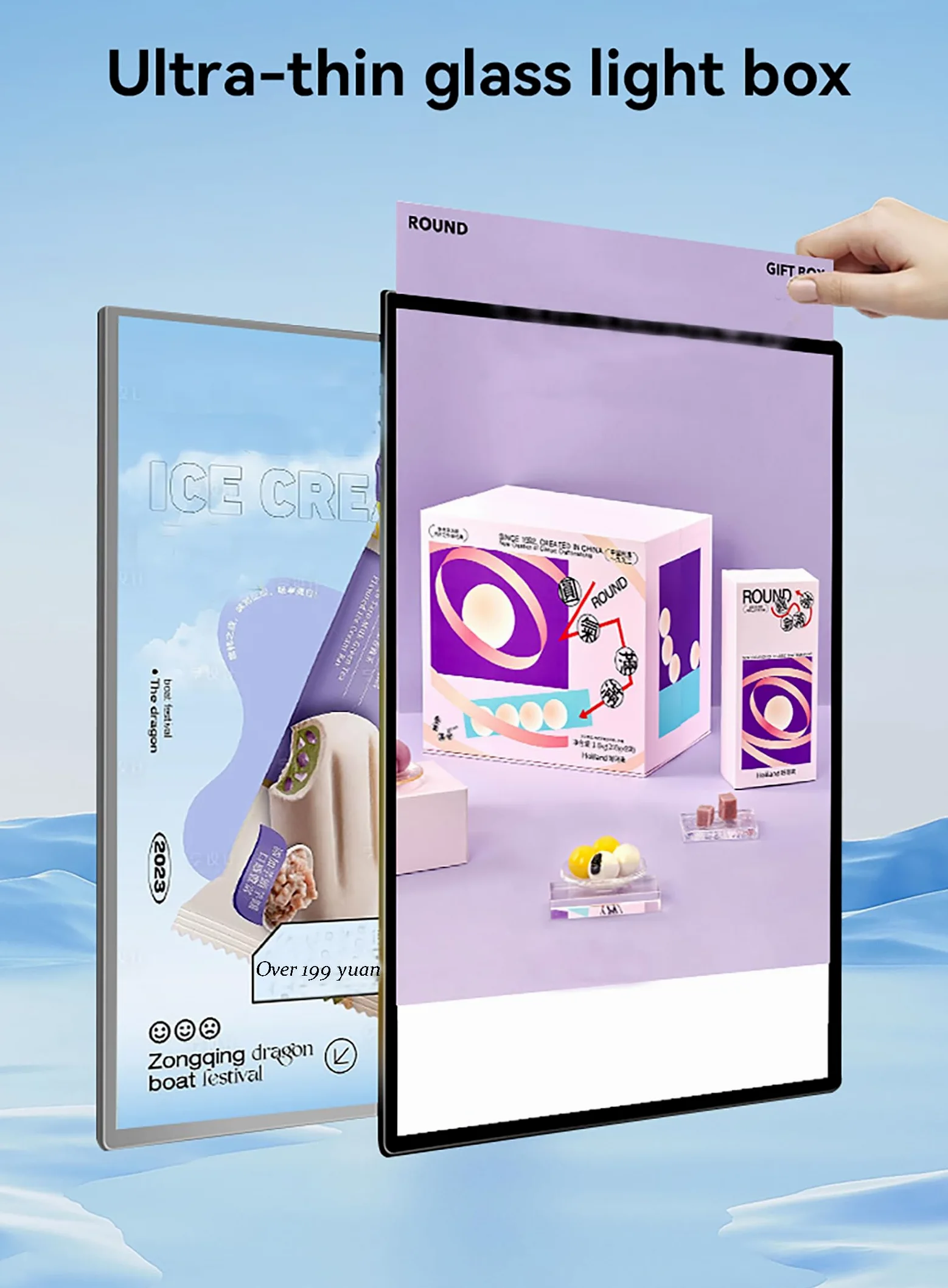 Tablero De Menú Retroiluminado con Luz Led, Soporte para Letrero, Ángulo Ajustable, Caja De Luz para Letrero De Exhibición, Publicidad, Menú, Soporte para Exhib，Black Frame-31.1 * 42.7cm