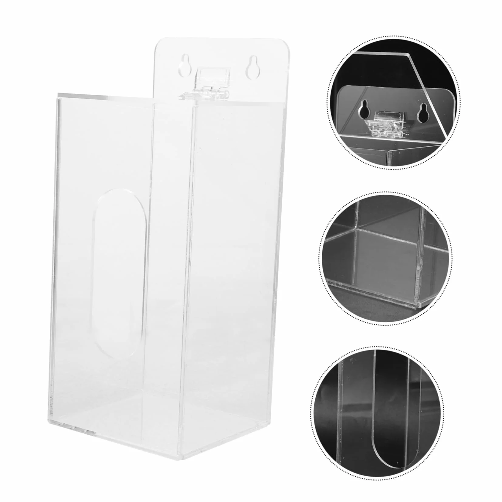 BESTYASH Soporte de Pared para Guantes Caja de Almacenamiento Transparente