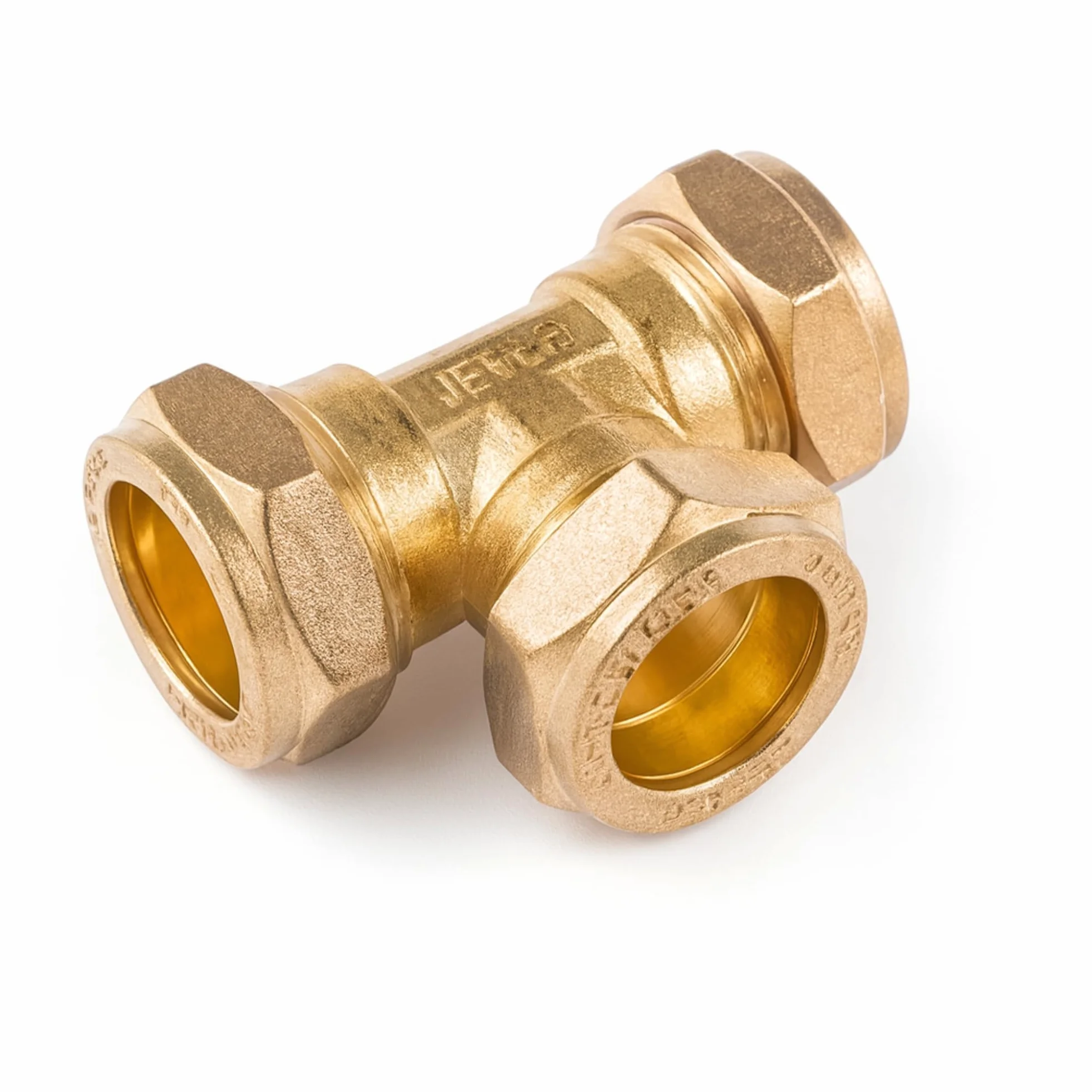 Westco - Conector de fontanería de latón de compresión de 54 mm - C x C x C DZR (J614)