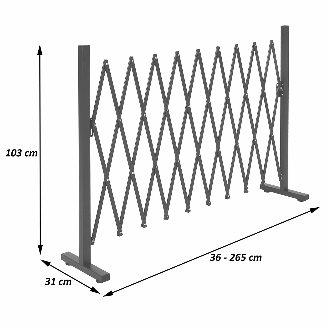 Rejilla de Seguridad Haeusler-Shop HWC-K56 Aluminio Extensible Orientable 103 x 36-265 x 31 cm Marrón