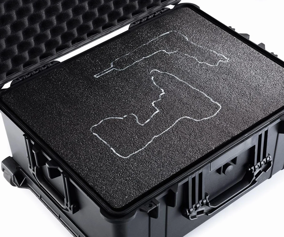 Espuma multicapa | 3 piezas | 800 x 600 x 50 mm, Shadow Foam, Cortar y despegar, Personalizable, Kaizen Foam, Inserto de herramientas para cámara, caja de herramientas, carro de herramientas