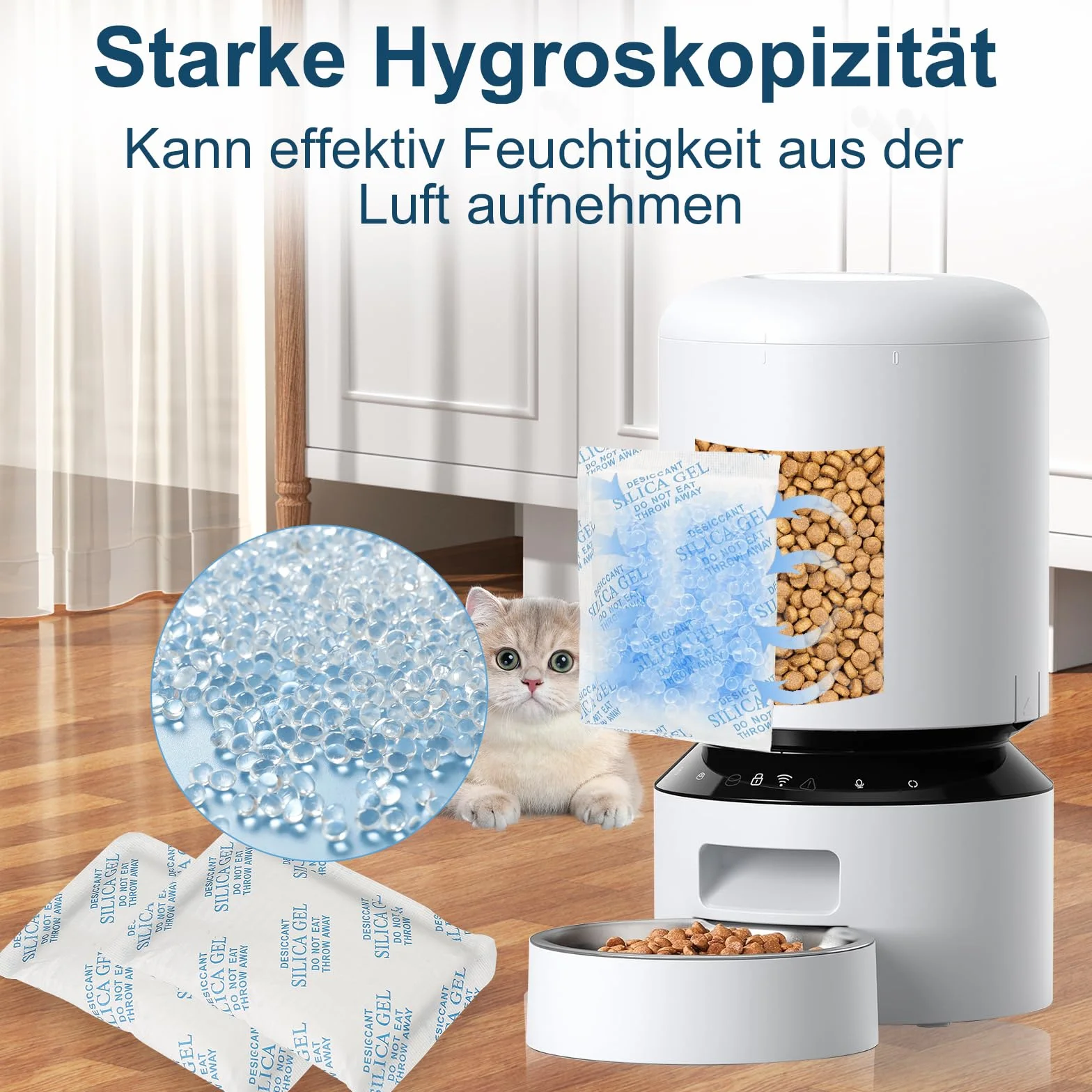 Desecante para Petkit 5L Alimentadores Automáticos para Gatos, 20 Unidades, Bolsa de Gel Seca