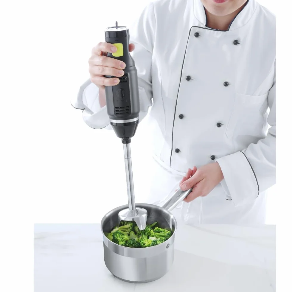 MBH - Batidora de Brazo Profesional con 6 velocidades. Batidora industrial con cuchilla de acero inoxidable para hosteleria.