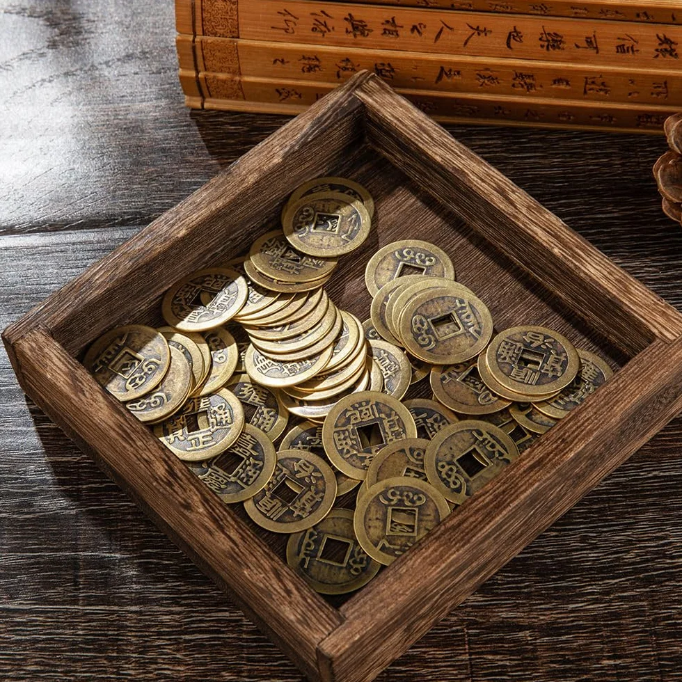 Monedas Chinas Feng Shui 100 Piezas 2.4cm Cobre Suerte Salud Riqueza