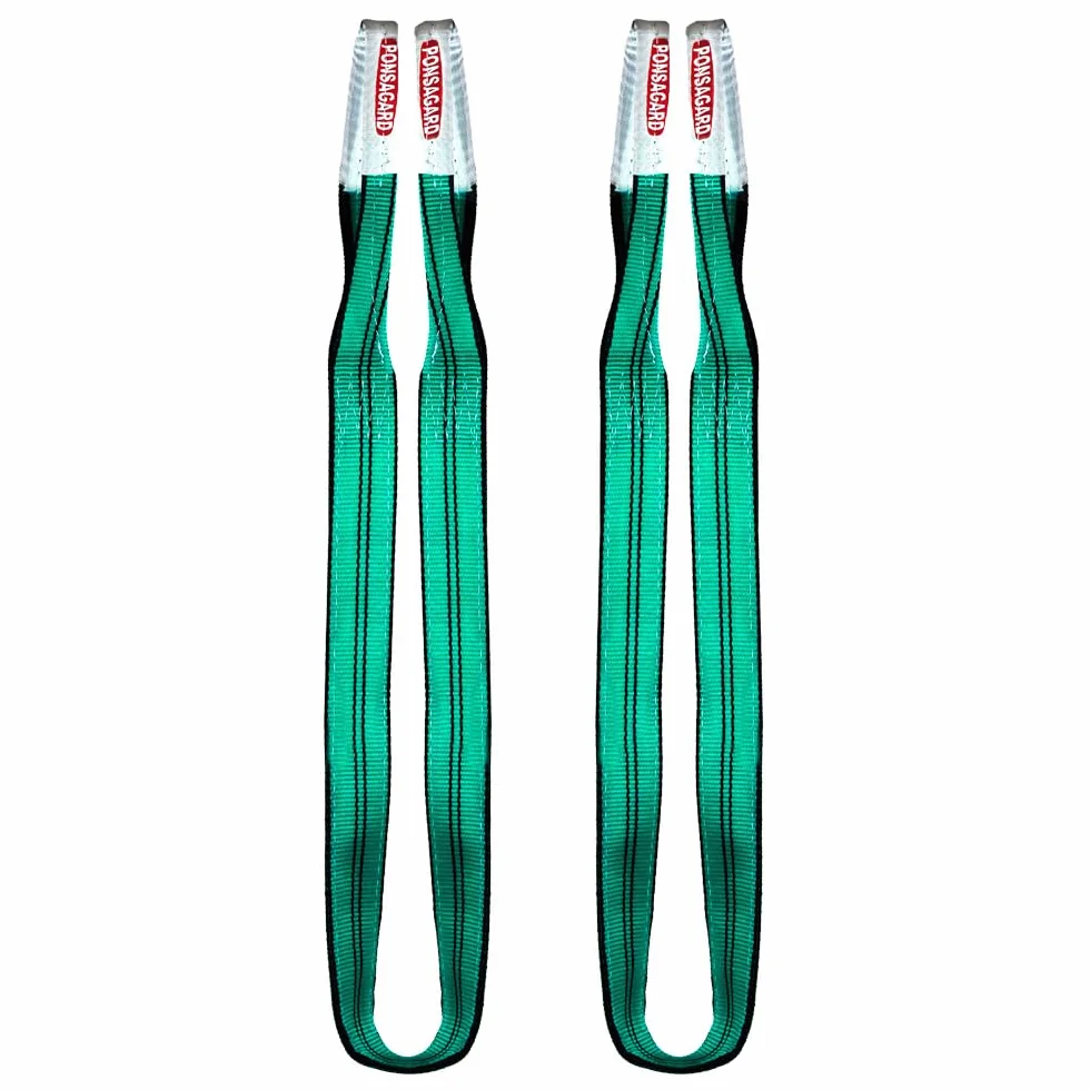 PONSA Eslinga Plana Doble Capa 2 Toneladas 2000 kg 4 Metros PONSAGARD Pack 2 uds.