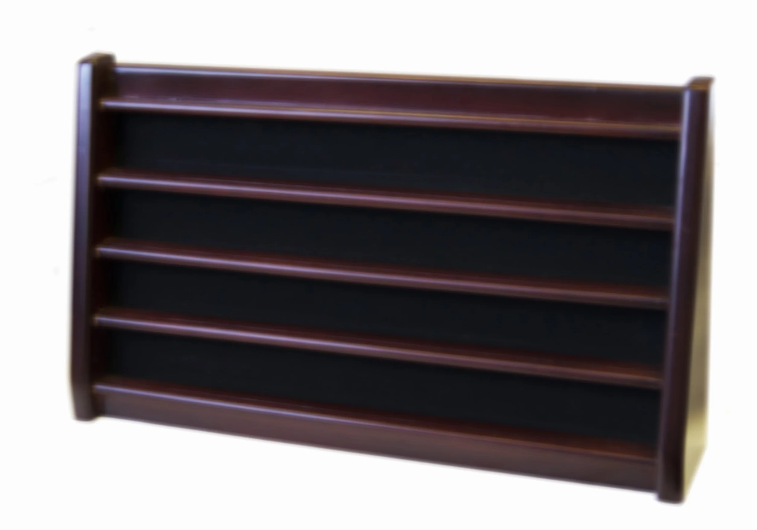 DECOMIL Estante de 5 Filas Challenge Coin Holder Display Madera Maciza Acabado Cerezo