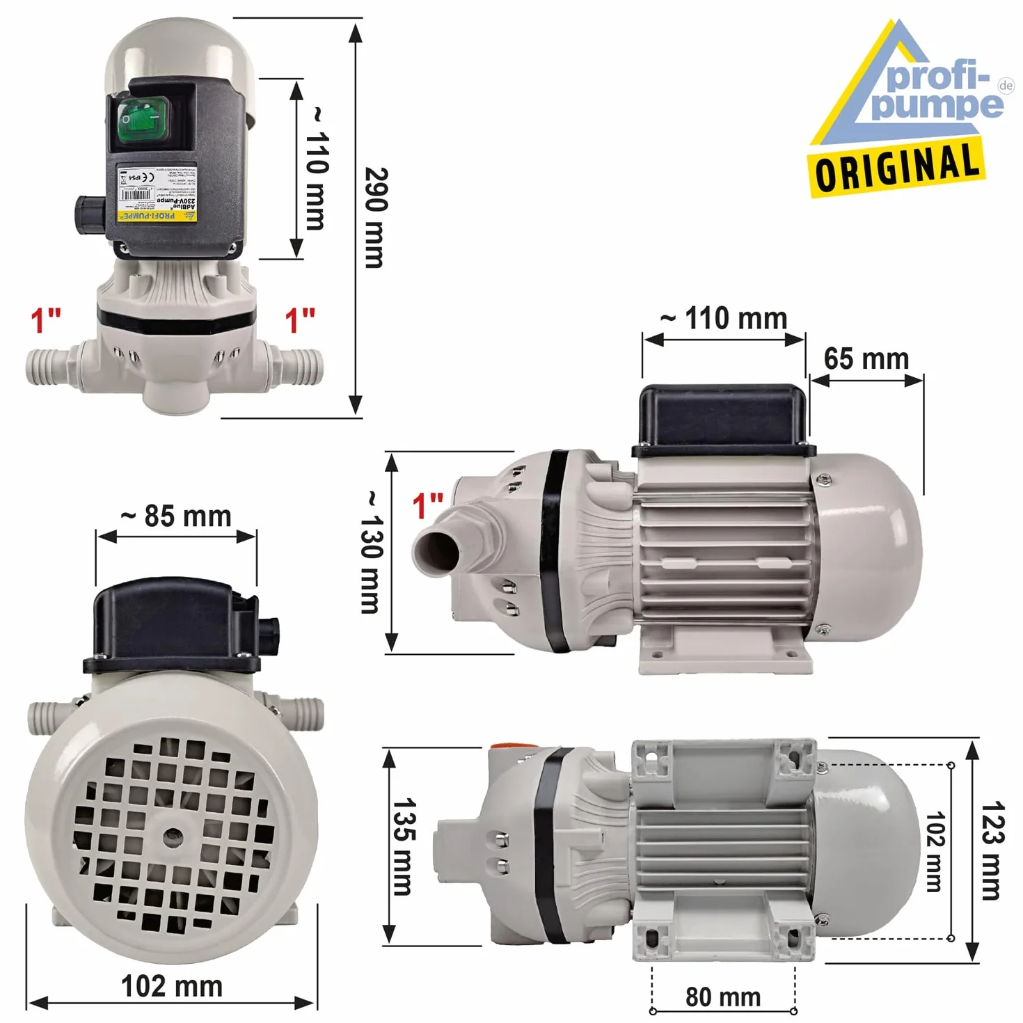 AdBlue - Bomba de urea 230 V, manguera de aspiración y presión, pistola de grifo y accesorios, motor eléctrico de desarrollo de cobre