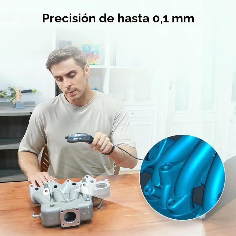 Creality Ferret SE Escáner 3D CR-Scan para impresión 3D Upgrade Handscanner 30 FPS Velocidad de escaneo 0.1 mm Precisión ASIC Chipset Dual Mode Full Color para PC Win 10/11
