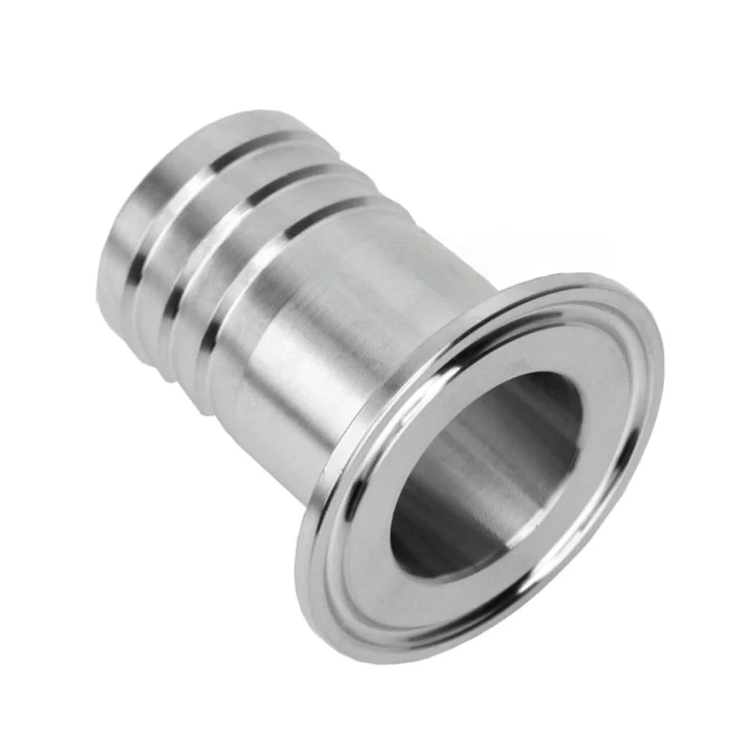 Conector de púas for manguera sanitaria de acero inoxidable 304 - Virola de triple abrazadera, resistente a los rayos U-V, alta presión, reutilizable, dispositivo compacto(63mm x 77.5mm)