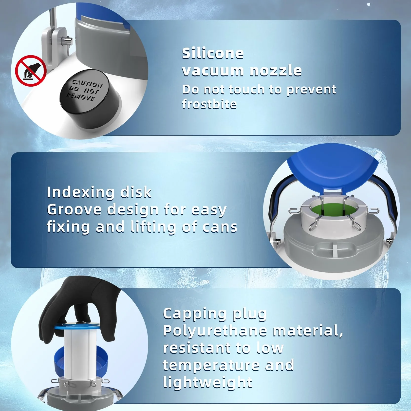 Magula - Contenedor criogénico de nitrógeno líquido de 3 litros (LN2) de aleación de aluminio de nitrógeno líquido Dewar contenedor criogénico estático contenedor de nitrógeno líquido con 6