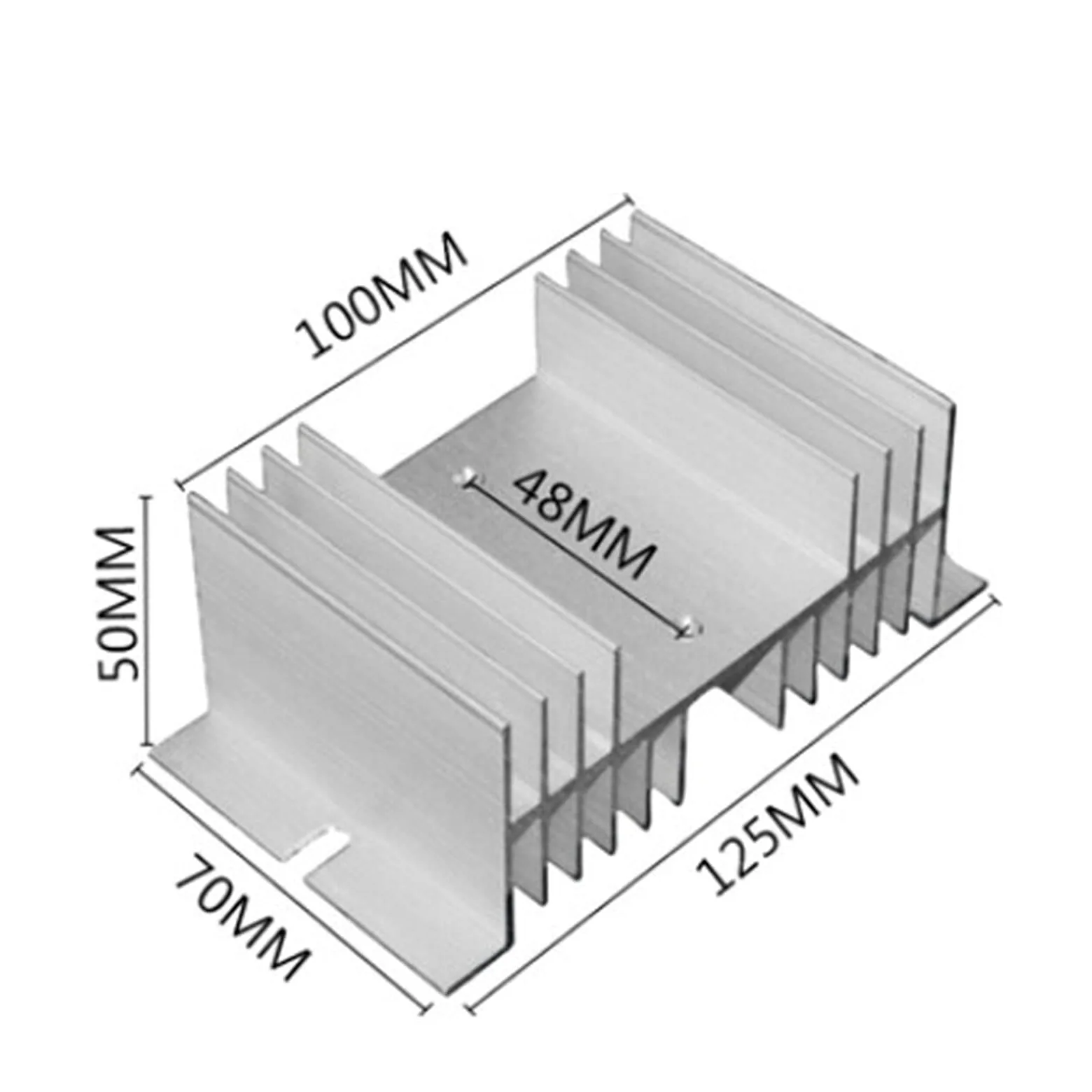 5 uds relé de estado sólido monofásico SSR disipador de calor de aluminio disipador disipadores de calor adecuados for relé de 10A a 120A(5Pcs Single Phase10A-120A)