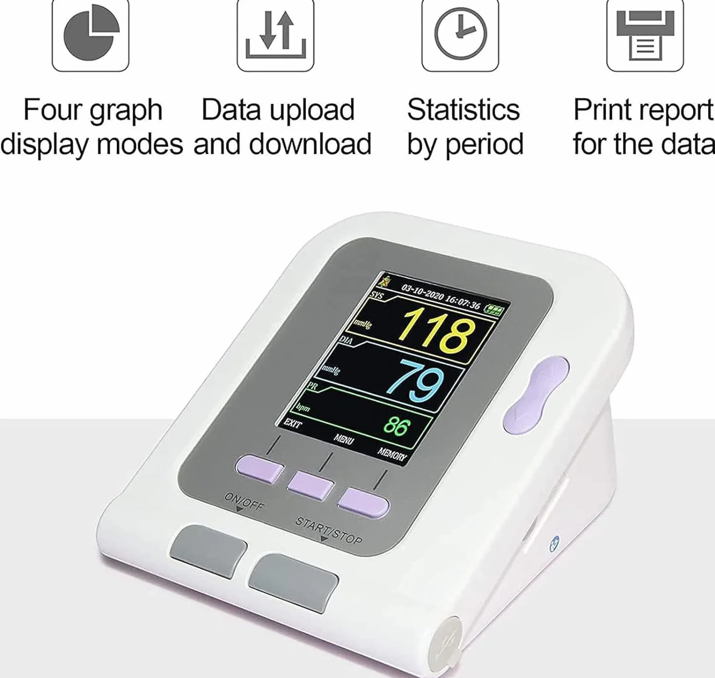 Ensiómetro Veterinario, Monitor de Presión Arterial Veterinario Digital, Esfigmomanom Electrónico de Medición Automática con 3 Puños, Equipo Veterinario de Escritorio para Perros / Gatos / Mascotas Cu