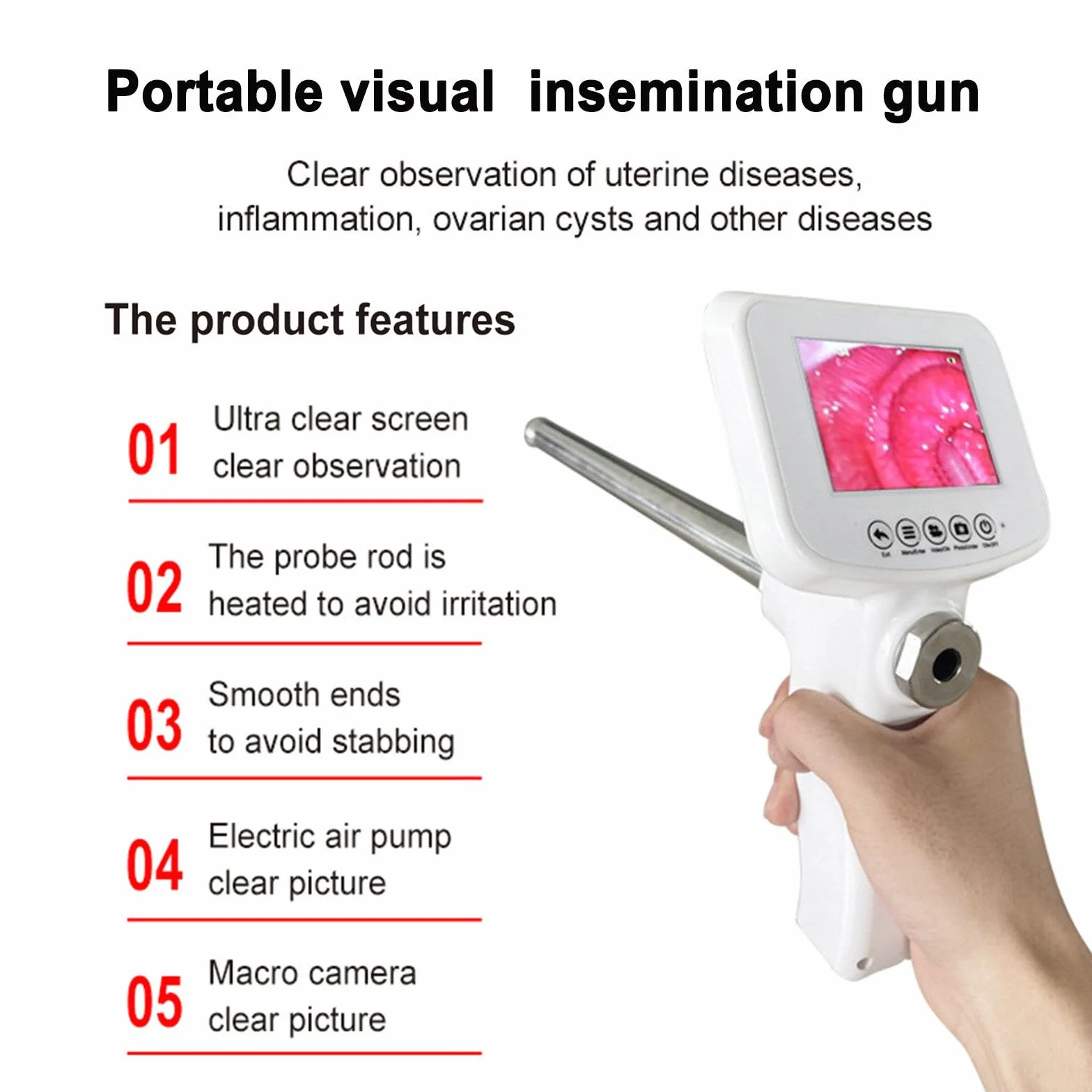 Kit Profesional De Inseminación Artificial con IA para Bovinos - Pistola De Inseminación Visual Y Herramientas Veterinarias para Una Cría óptima del Ganado