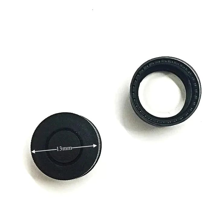 Tapa de vial de cromatografía de 4 ml, tapa sólida de polipropileno negro con septos de silicona de PTFE rojo/blanco, 100 unidades
