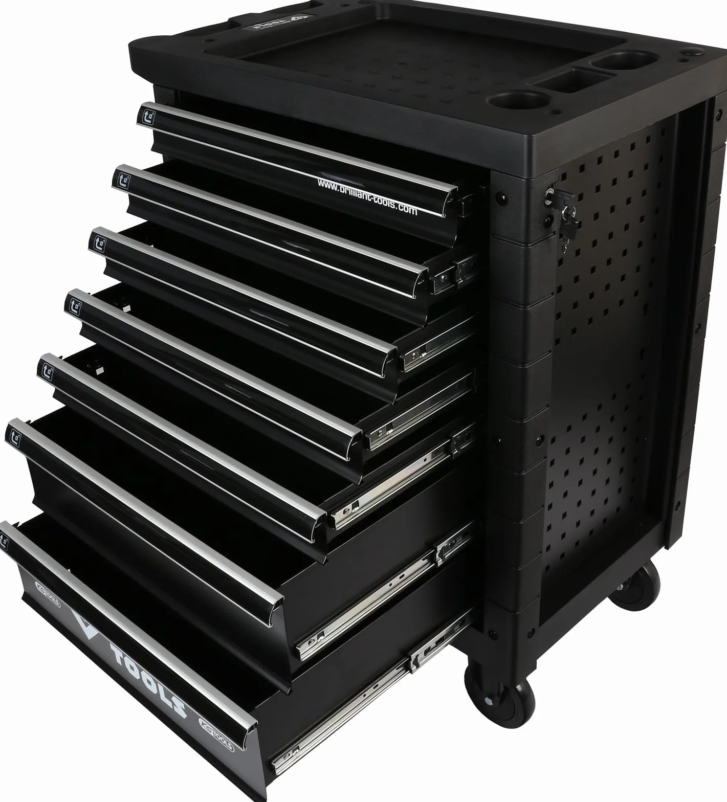 BRILLIANT TOOLS BT152900 Carro de taller con 7 cajones, vacío [Powered by KS TOOLS]