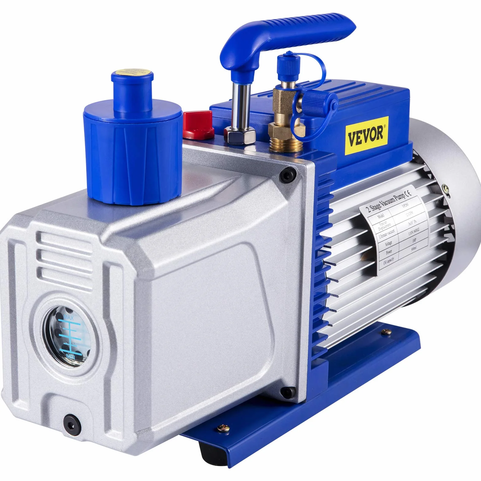 Bomba de Vacío Refrigerante HVAC 220 V 2 Etapas 0.3 PA Coche AC 2 Metros