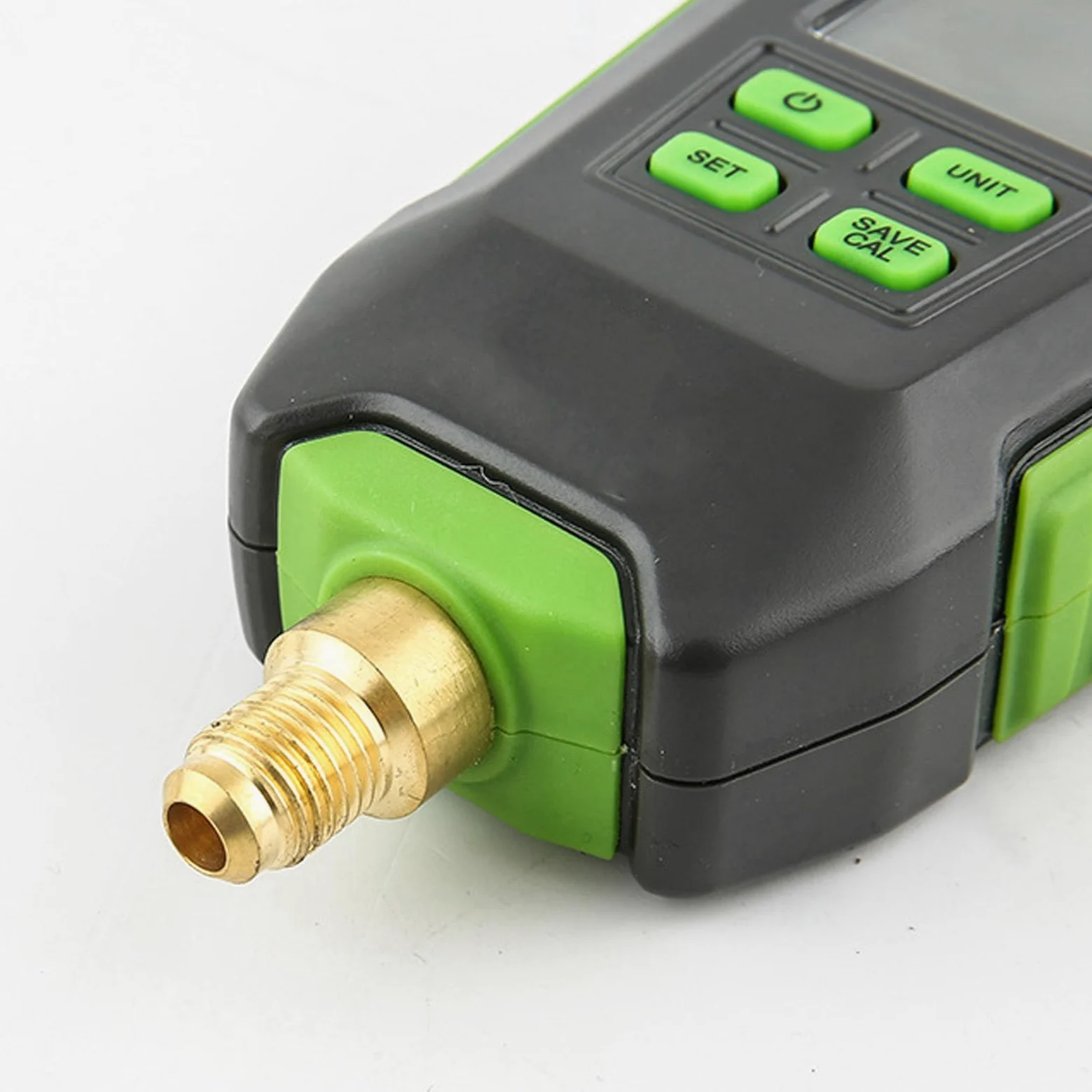 Medidor de Vacío Medidor HVAC Digital V de Vacío Digital con Interfaz 20UNF de 7/16 Pulgadas Pantalla Retroiluminada Preciso para Aplicaciones Automotrices y HVAC