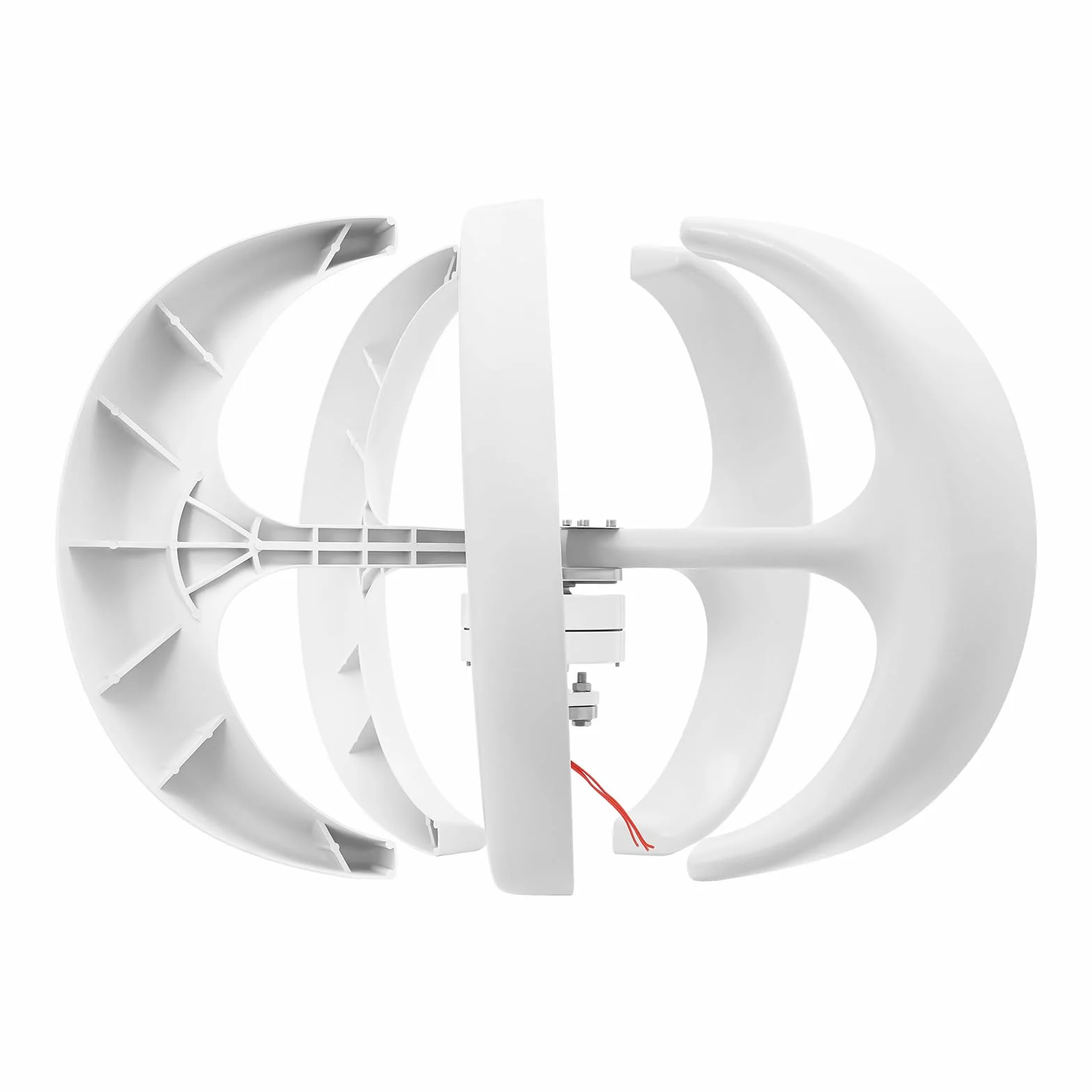 Kit de generador de turbina eólica vertical de 600 W y 24 V, diseño de farolillo de 5 hojas con controlador, viento de arranque de 6,56 ft/s, resistente a tormentas y resistente al agua para casa