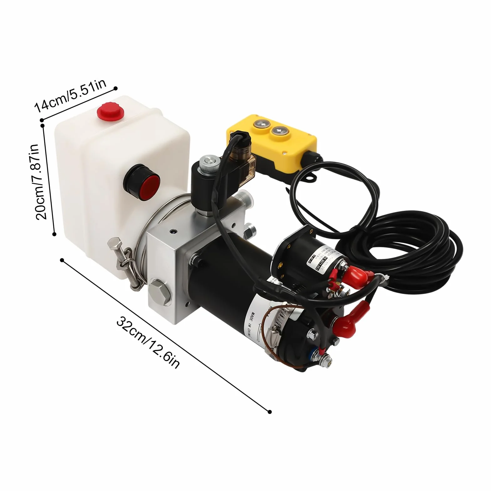 Bomba hidráulica de 12 V, bomba hidráulica, bomba hidráulica para remolque, bomba hidráulica de 230 V, prensas hidráulicas con indicador de voltaje y conexiones