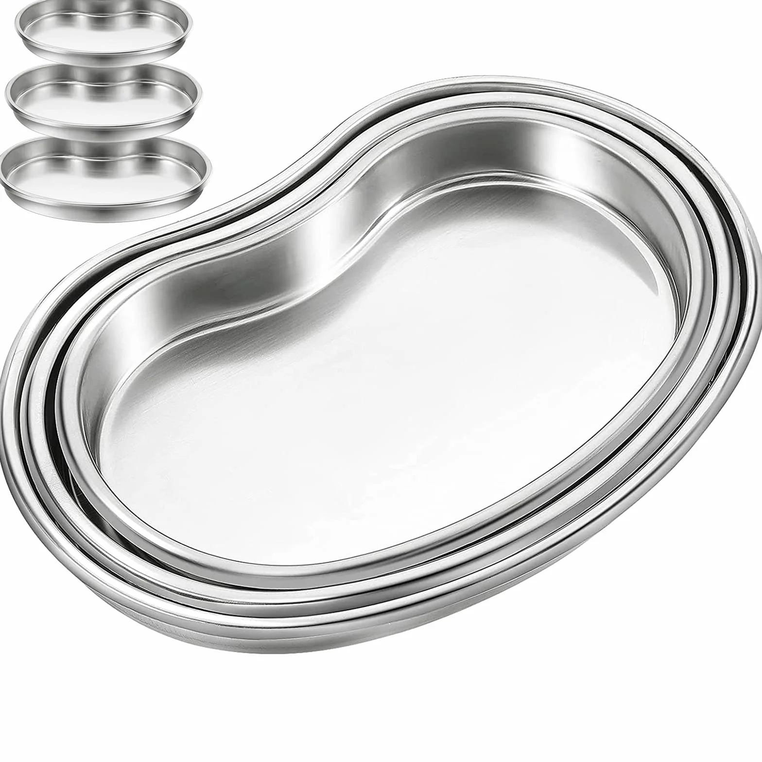Bandeja Médica de Acero Inoxidable para Esterilización, Laboratorio Clínico y Tatuaje