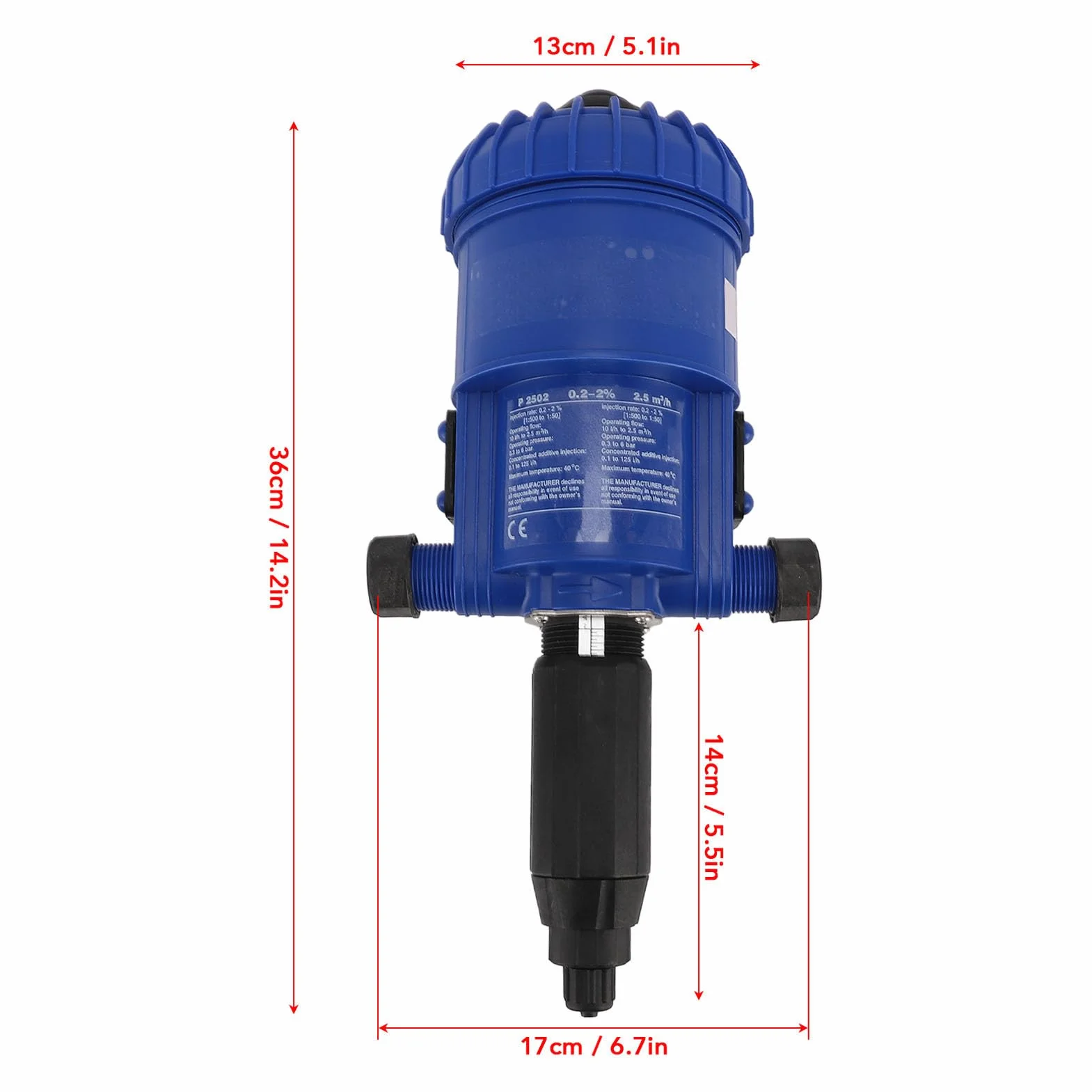 Bomba de inyección de fertilizante, mezcla de plástico líquido, bomba dosificadora automática de agua para riego de jardín de animales de granja