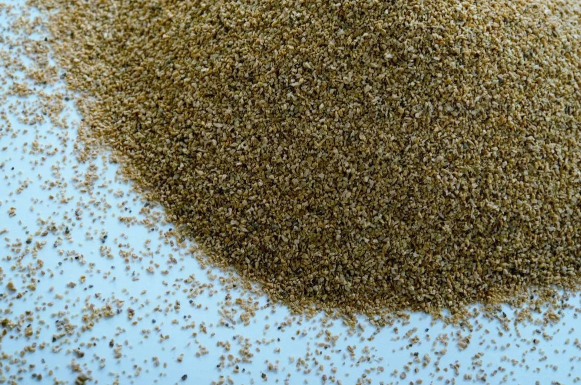 Vaso de granalla de nogal para chorro de arena, 1-2 mm, malla 8/16, 2,5 kg