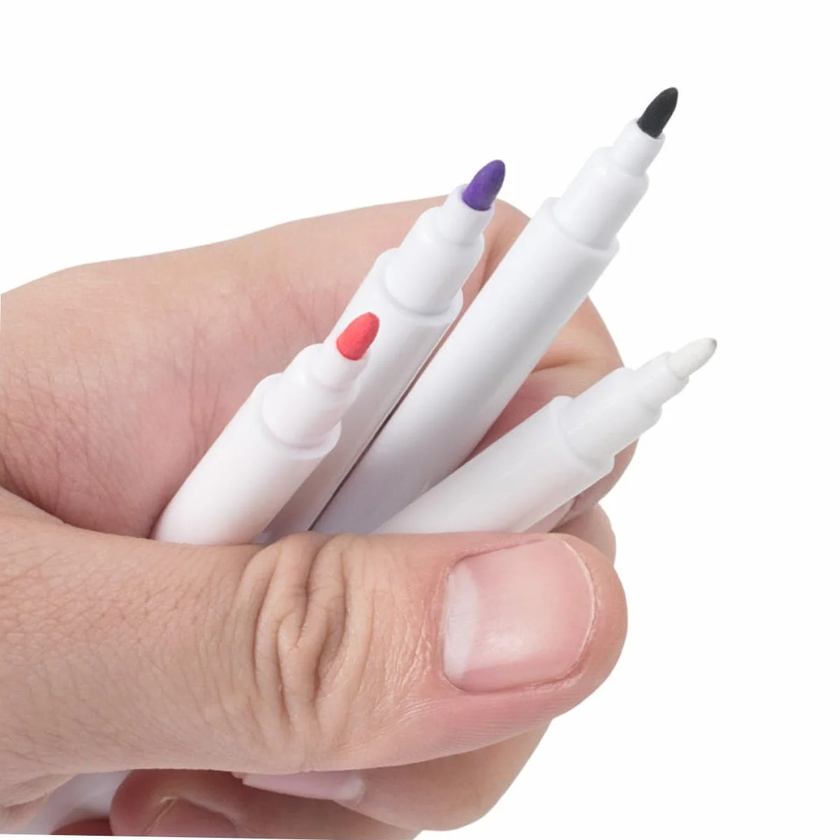Rotuladores Profesionales para Tatuar 4 Pcs Cabezal Simple de Plástico Blanco