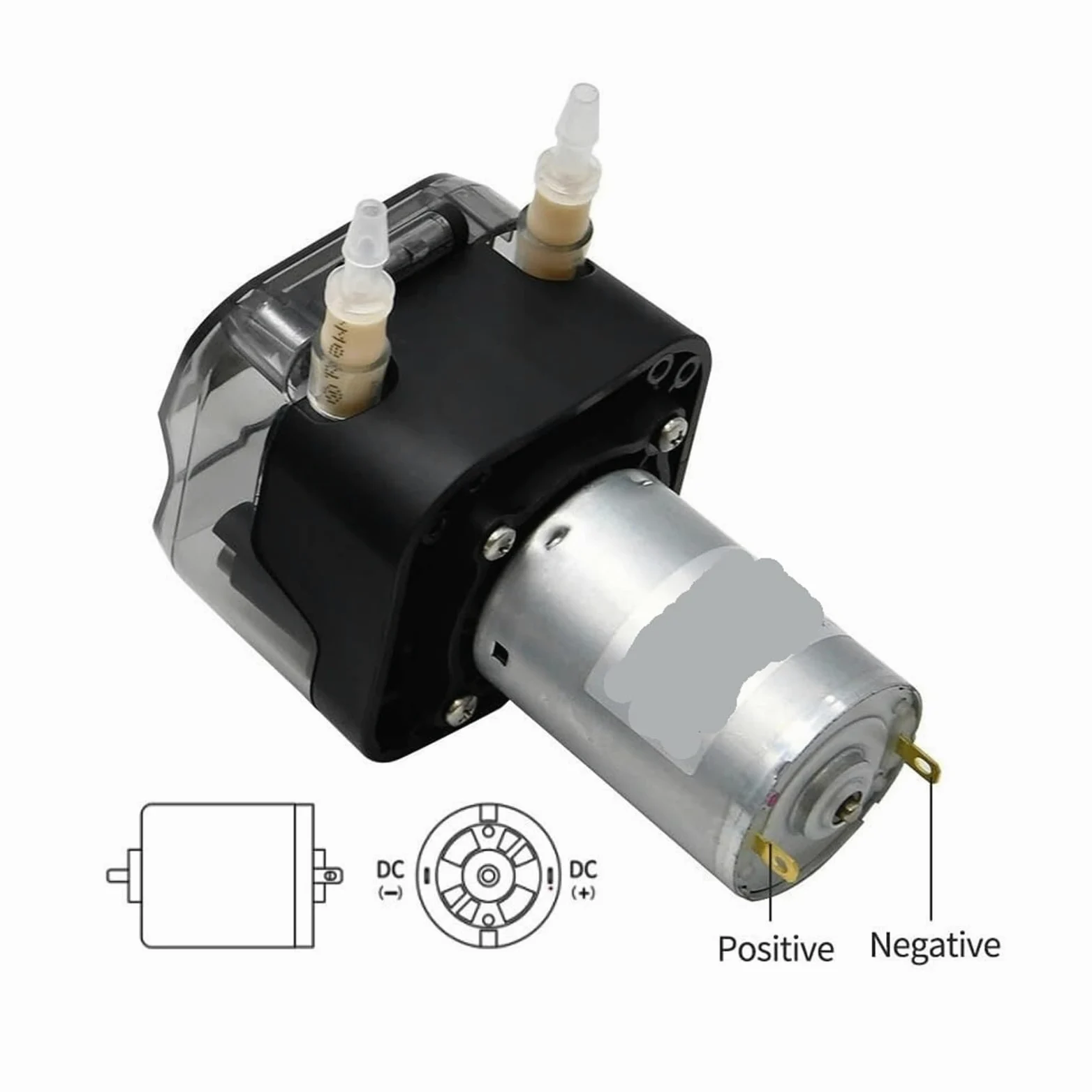 Bomba de diafragma, Motor Paso A Cepillado/sin Escobillas, Bomba Peristáltica Pequeña, Muestreo De Manguera Autocebante Larga Duración, 12V/24V CC(KPK400-SV3B25)