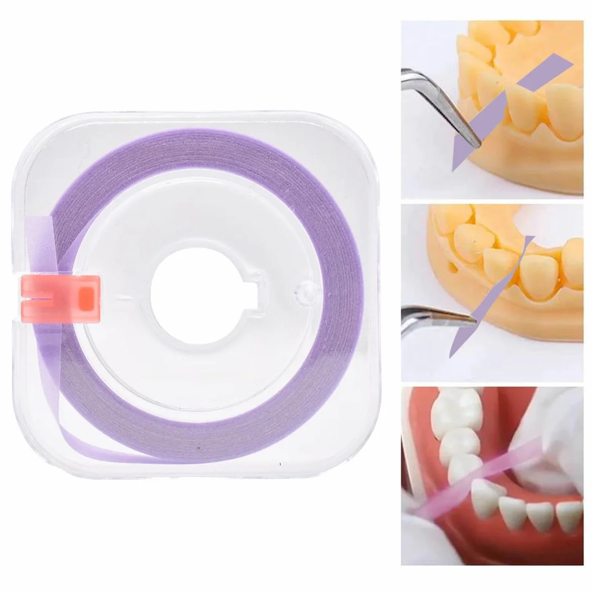 Tokaneit Tiras de Pulido Dental Papel de Lija para Dientes 50um 4mmx6m Morado