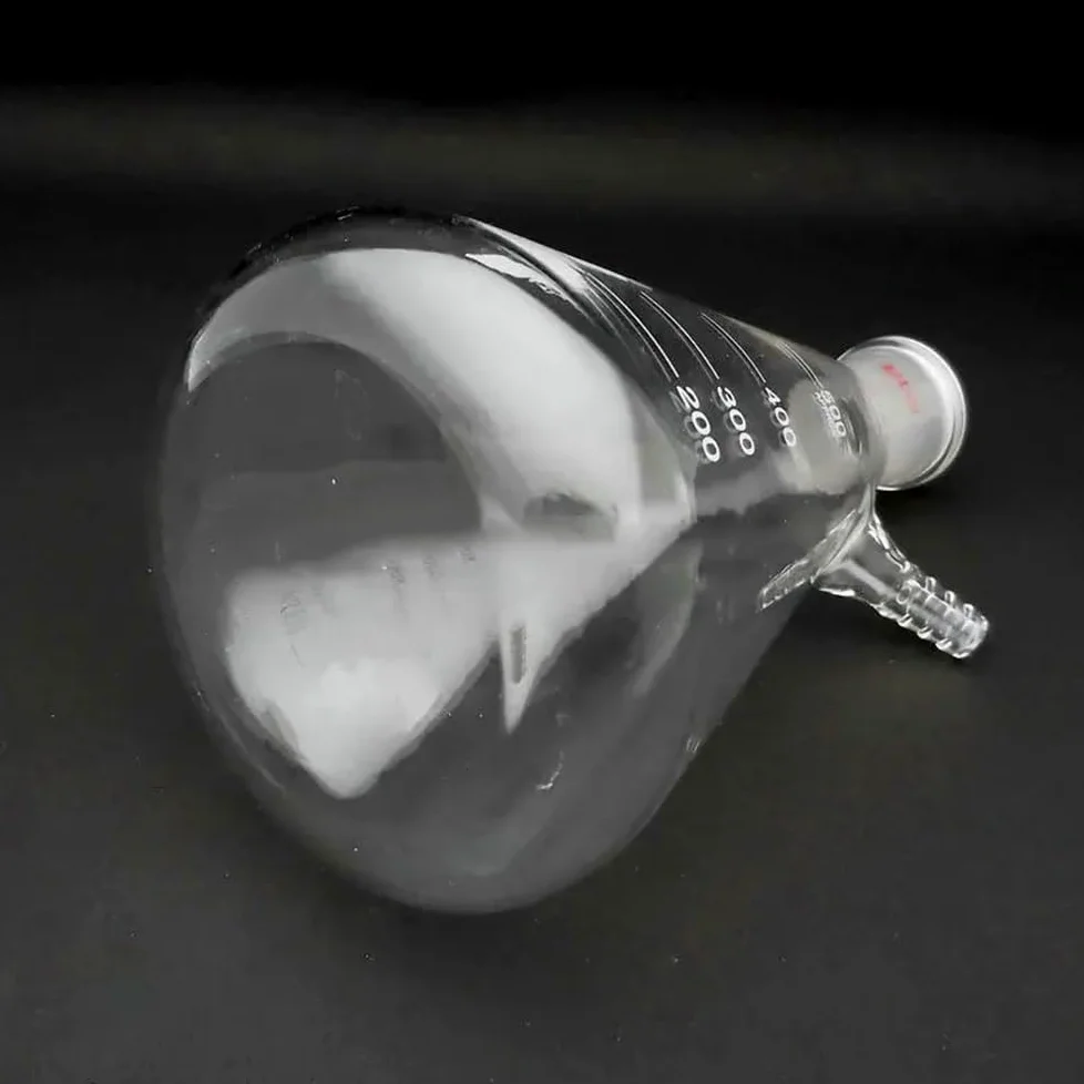 Cristalería de Laboratorio Matraz cónico de vidrio con succión, de boca esmerilada, de 250 ml a 2000 ml, 1 unidad.(2000ml caliber 24mm)