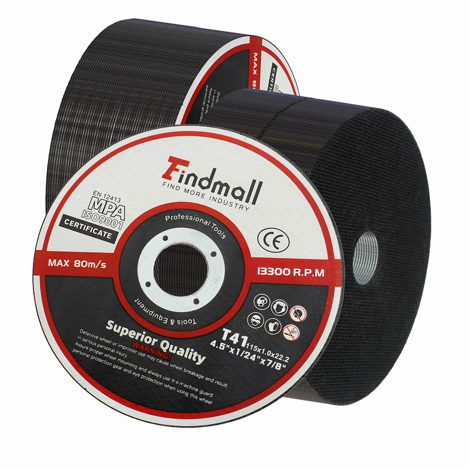 100 discos de corte de 4 1/2 pulgadas para amoladora angular, 4 1/2" de diámetro, 0.040" de espesor y eje interior de 7/8", discos de corte para metal y acero inoxidable, disco de corte para amolado