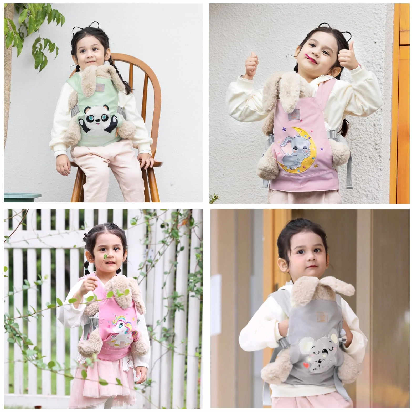 GAGAKU Transportador de muñecas para niños, portabebés, Accesorios para muñecas Reborn, Correas Ajustables, Rosa