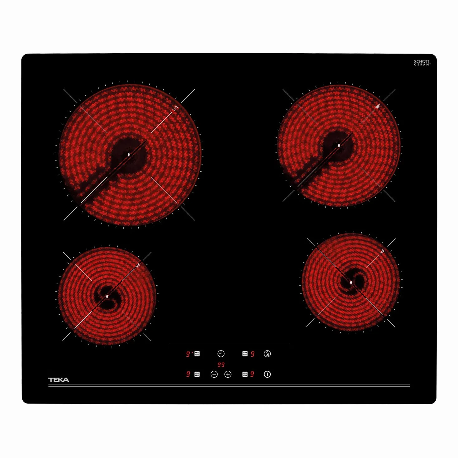 TEKA Vitrocerámica 4 Fuegos 60 cm Touch Control TZ 6415