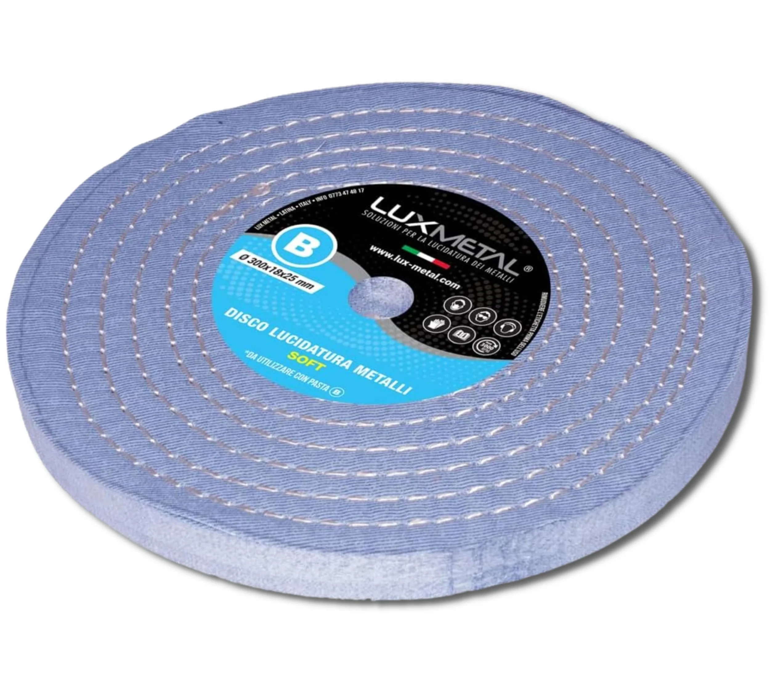 Lux Metal Disco de pulido suave 300 mm fieltro algodón para pulir metales acero inoxidable aluminio