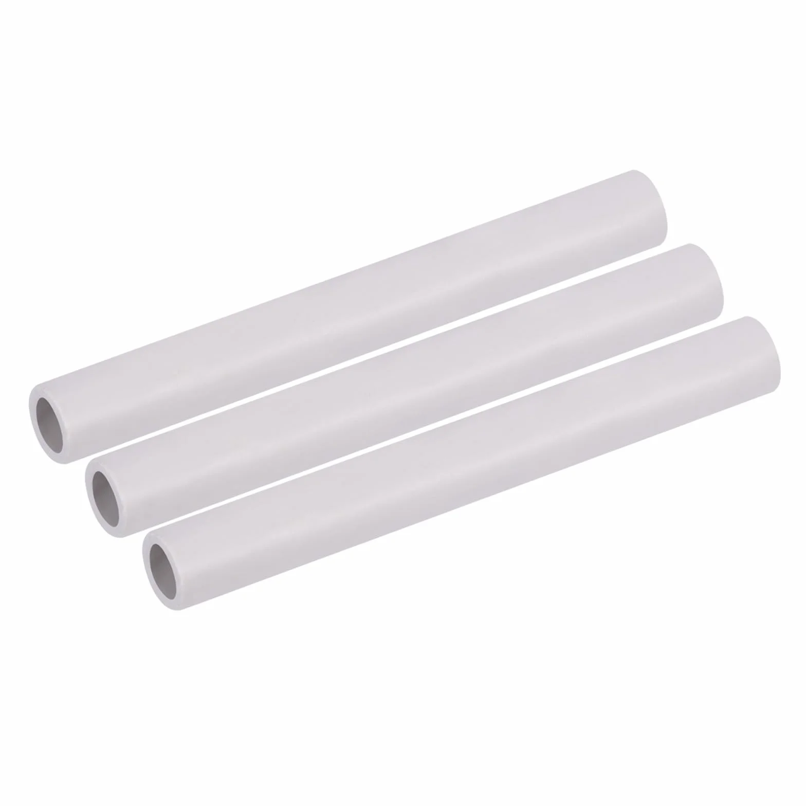 QUARKZMAN Tubo Protección Cerámica Termopar Estufa 8x12x100mm Blanco Orificio Único Paquete 3