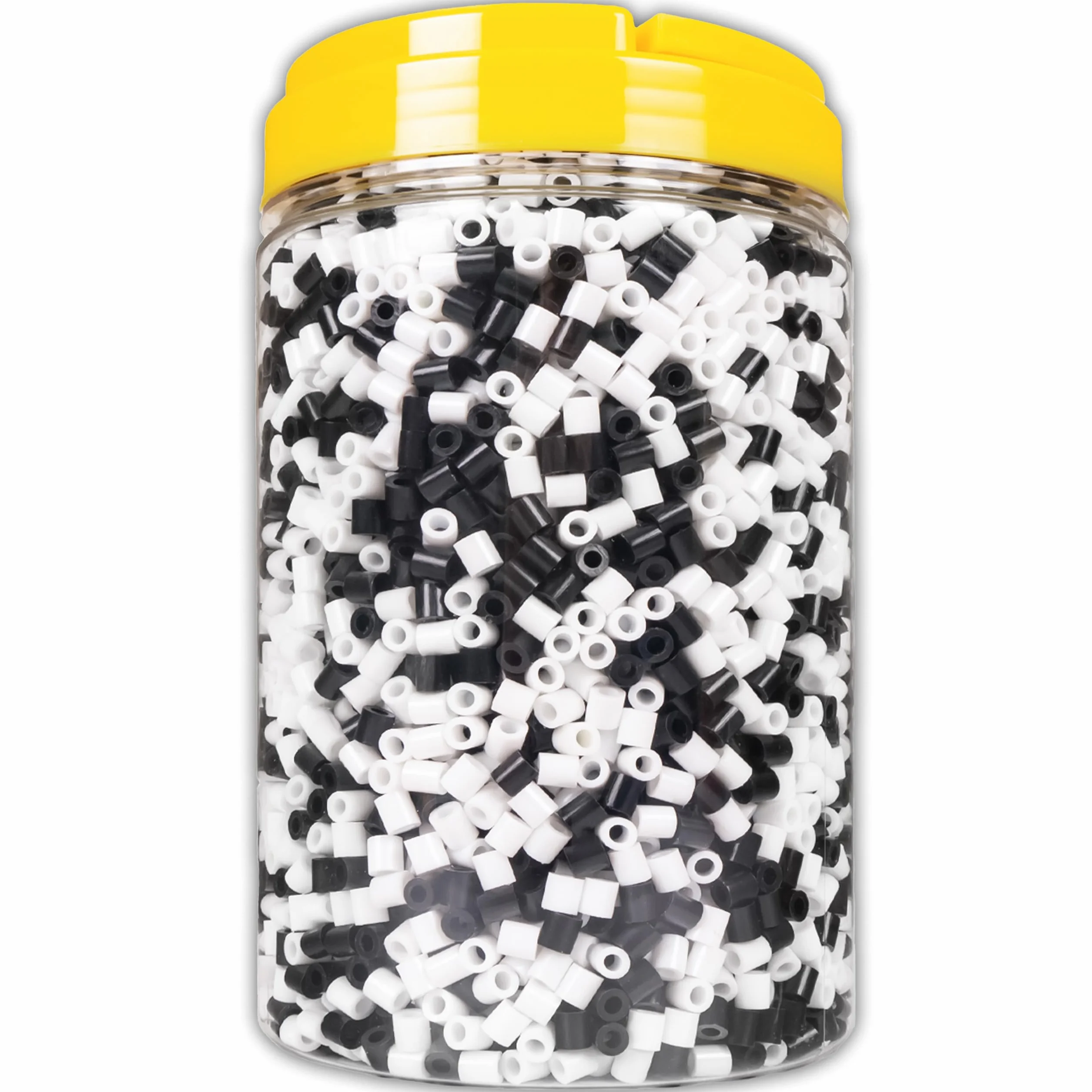 La Manuli Cuentas para Planchar Negro Blanco 5000 Piezas Tamaño Midi 5mm Compatible con Pyssla Hamas