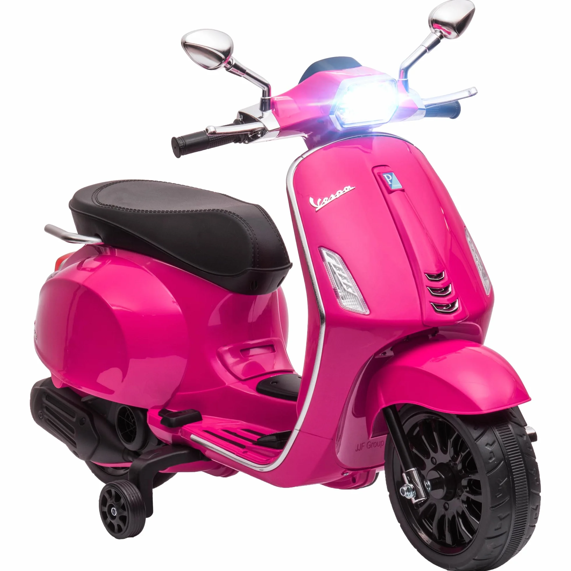AIYAPLAY Vespa Moto Eléctrica para Niños 6V 3 km/h Carga 35 kg Rosa