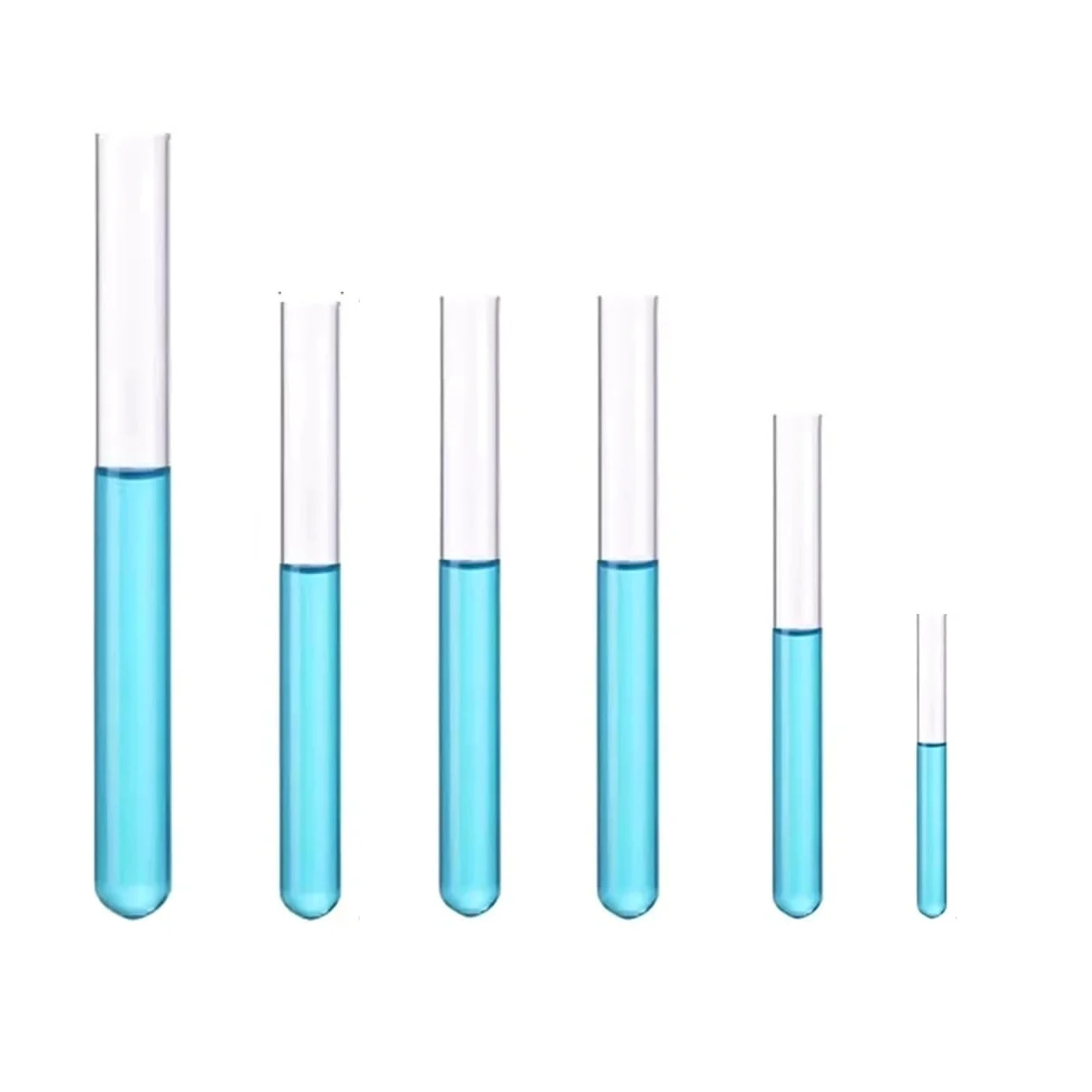 Tubo de ensayo de vidrio de borosilicato de alta calidad, boca plana, fondo redondo, equipo experimental químico resistente a altas temperaturas.(18X180mm 10pcs)