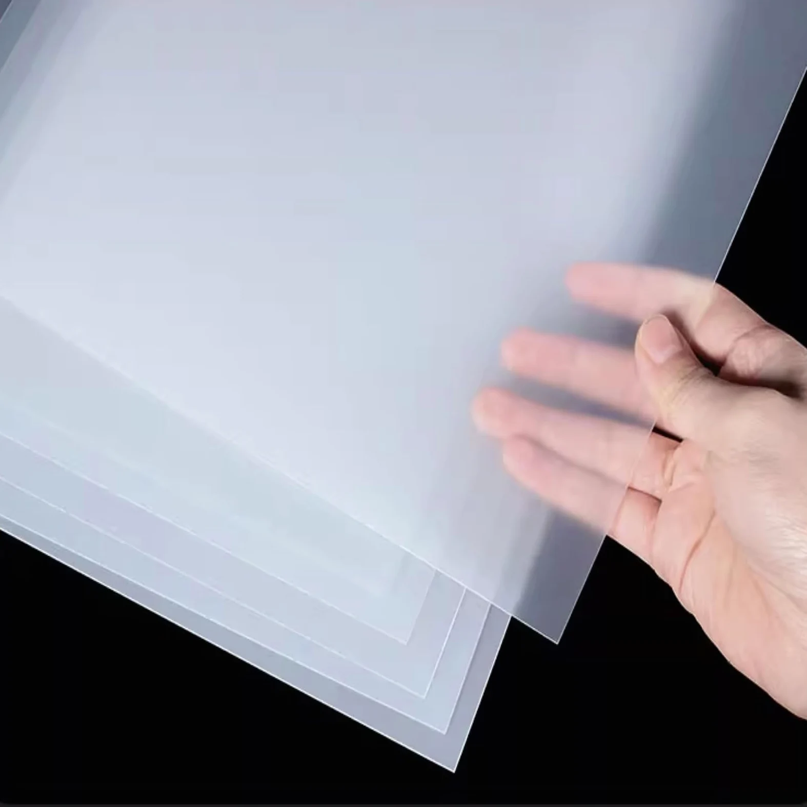 Hoja de plástico PP esmerilado de 200x100 mm - Panel de polipropileno mate semitransparente for manualidades, patrones de costura y señalización(Thick:3mm)