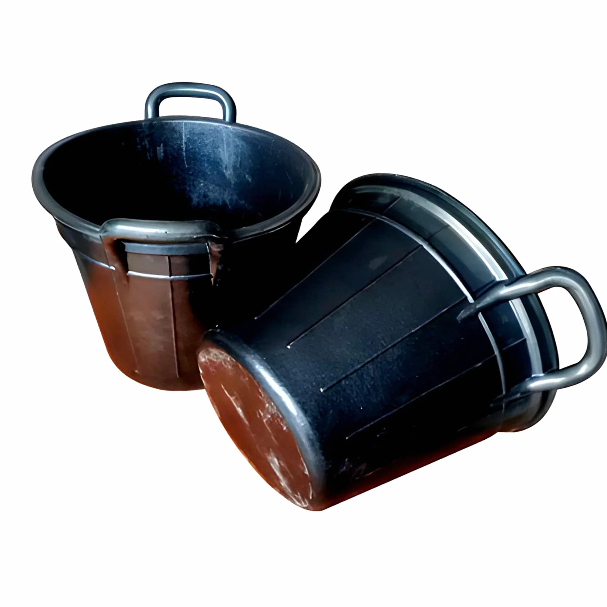 Bricoloco Cubo goma multiusos de caucho reciclado 18 litros. Capazo de goma con dos asas altura 290 mm y boca de 360 mm (5)