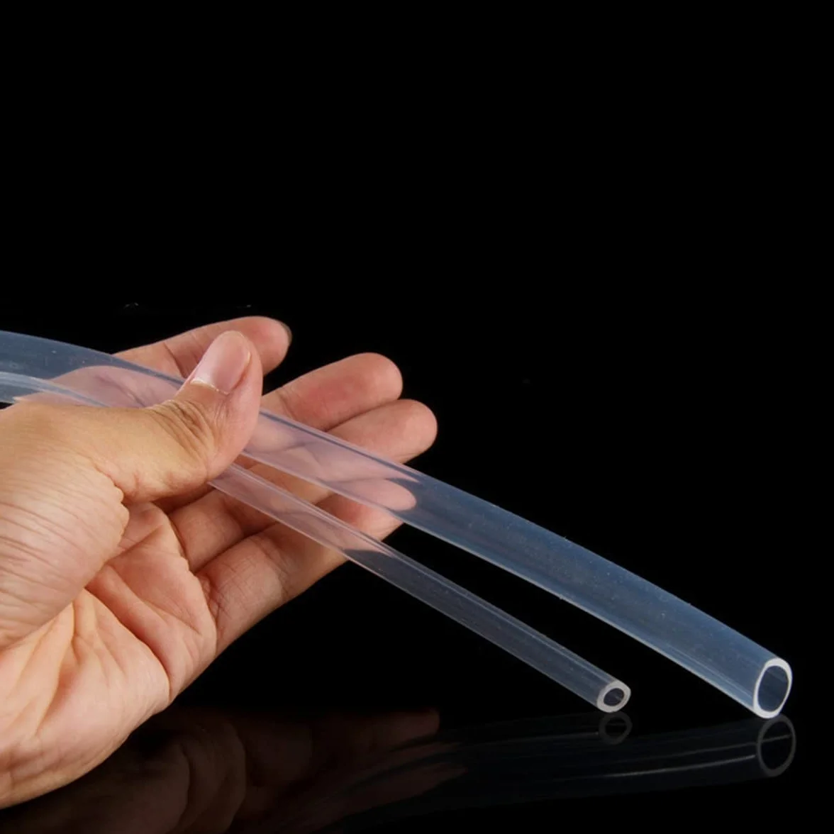 TOP-VIGOR Tubo de silicona transparente 6mm interior 8mm exterior 5m longitud grado alimenticio