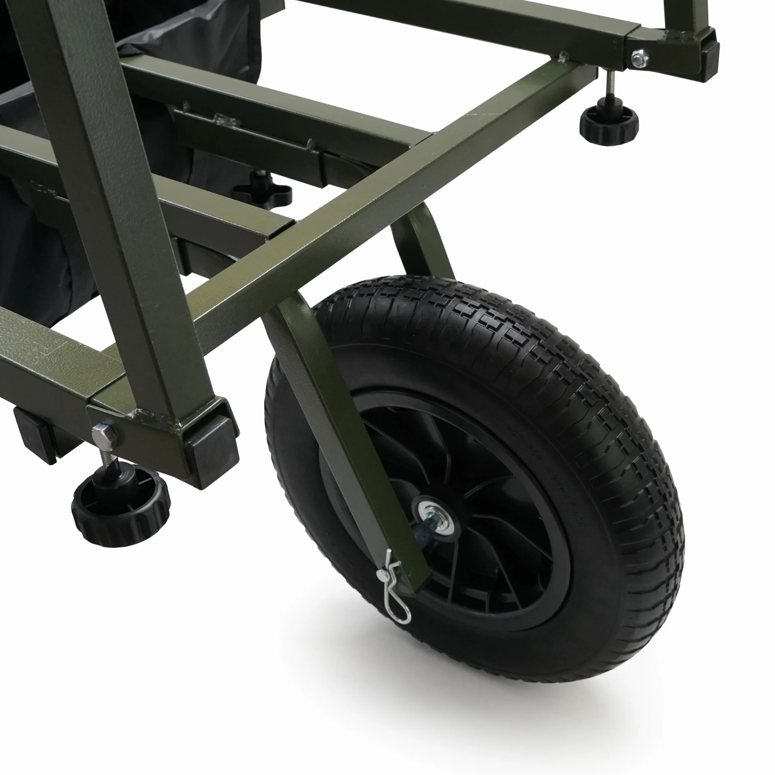 Carretilla XXL - Carro de Pesca - Rueda de PU NO MÁS pinchazos - Desmontable - Ajustable - Incluye Bolsa de Almacenamiento 600Dn - Carro de Transporte Marco Extensible (75cm-100cm)