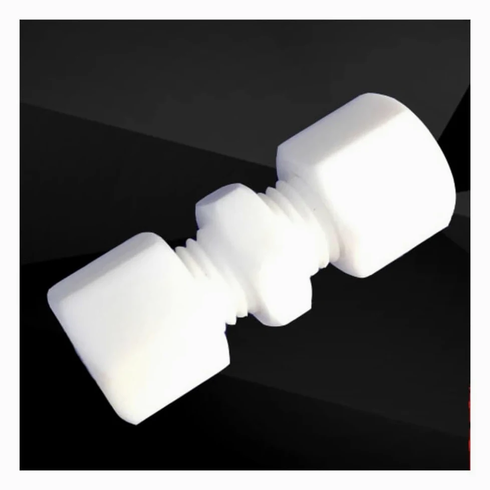 1 2 3 4 6 8 10-35mm Tube OD PTFE Compression Union Connector Coupler Pipe Fitting High Temperature Resistance(35mm)